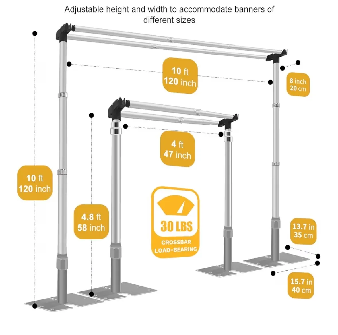 Adjustable Backdrop Stand rental example