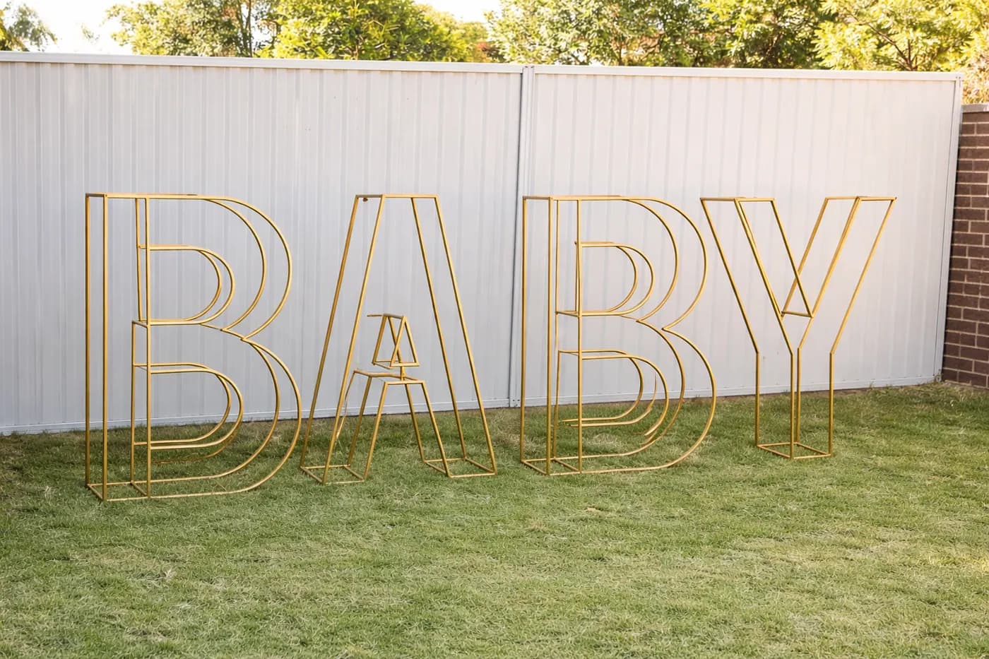 BABY Letter Sign rental example