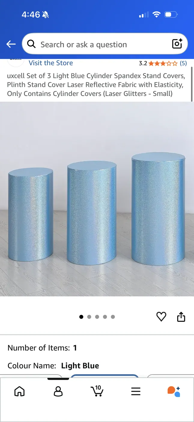 Blue Cylinder Plinth Reference rental example