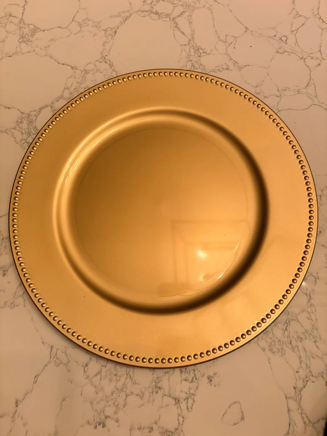 Gold Charger Plate rental example
