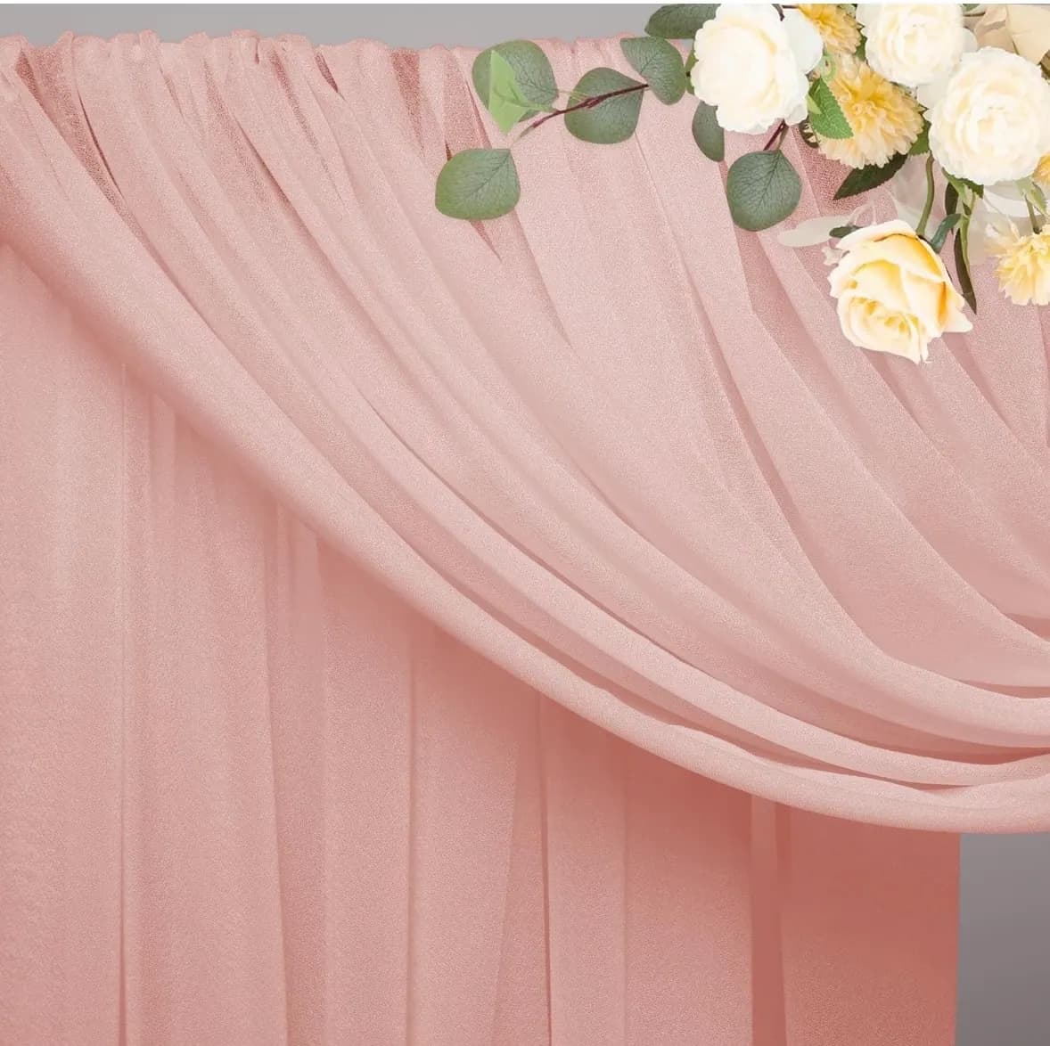 Pink Draped Backdrop Fabric rental example
