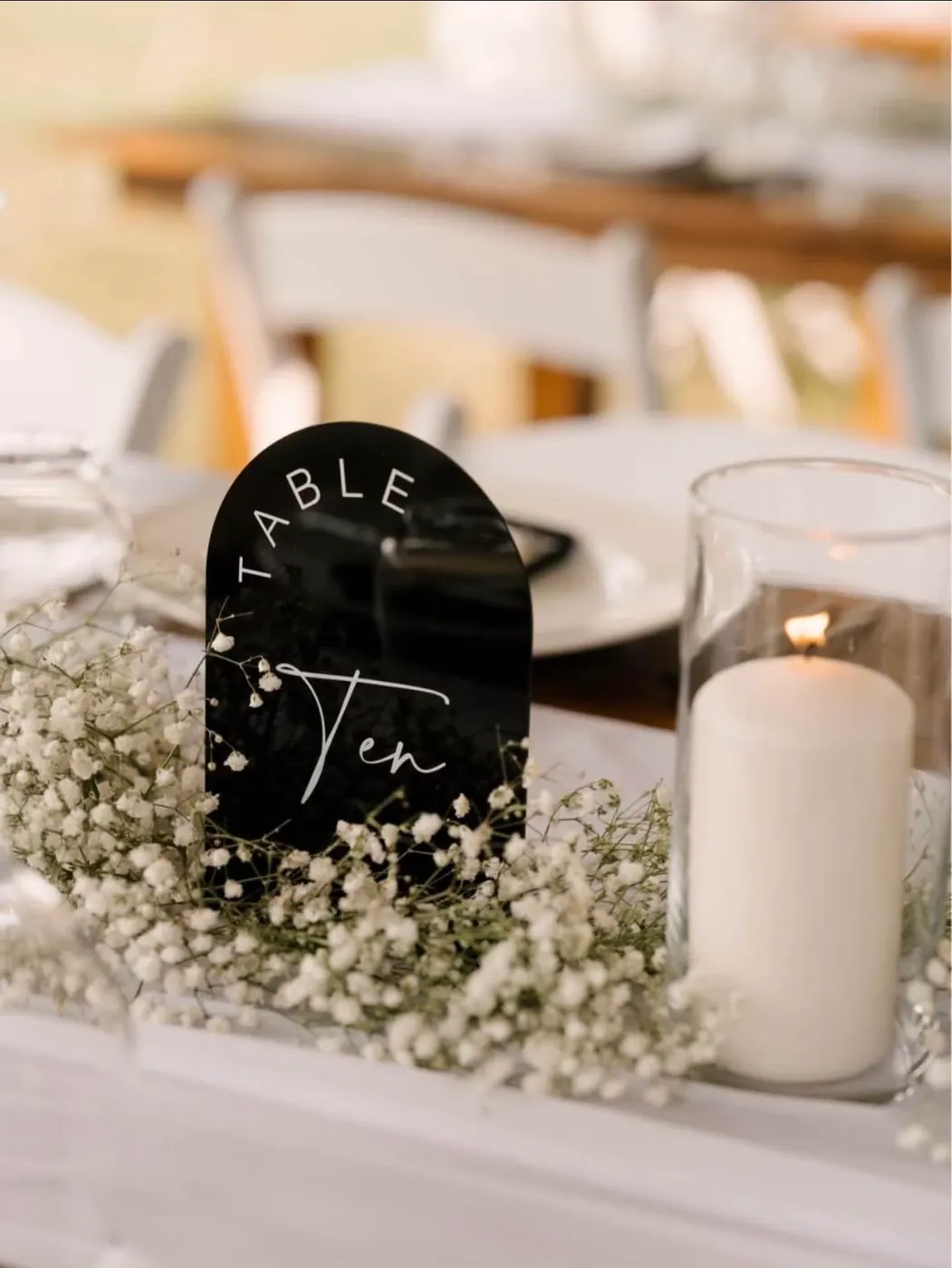 Reserved Table Number Sign rental example