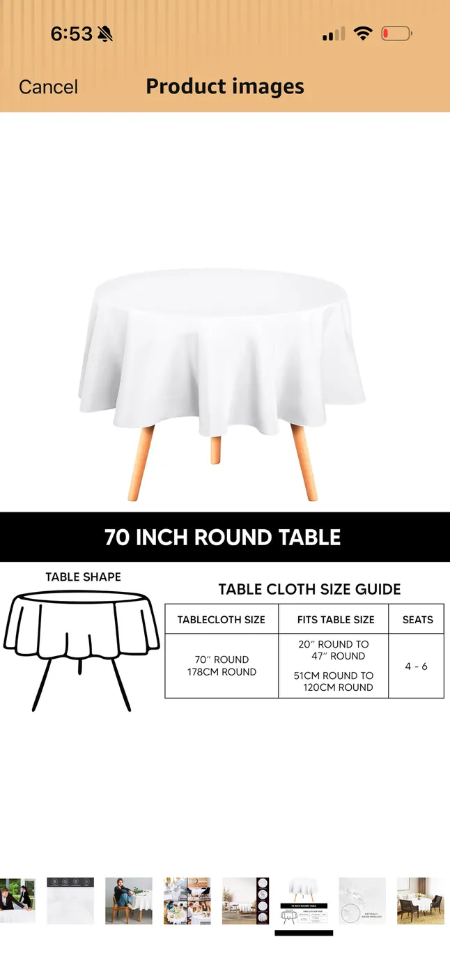 Round Cocktail Table Reference rental example