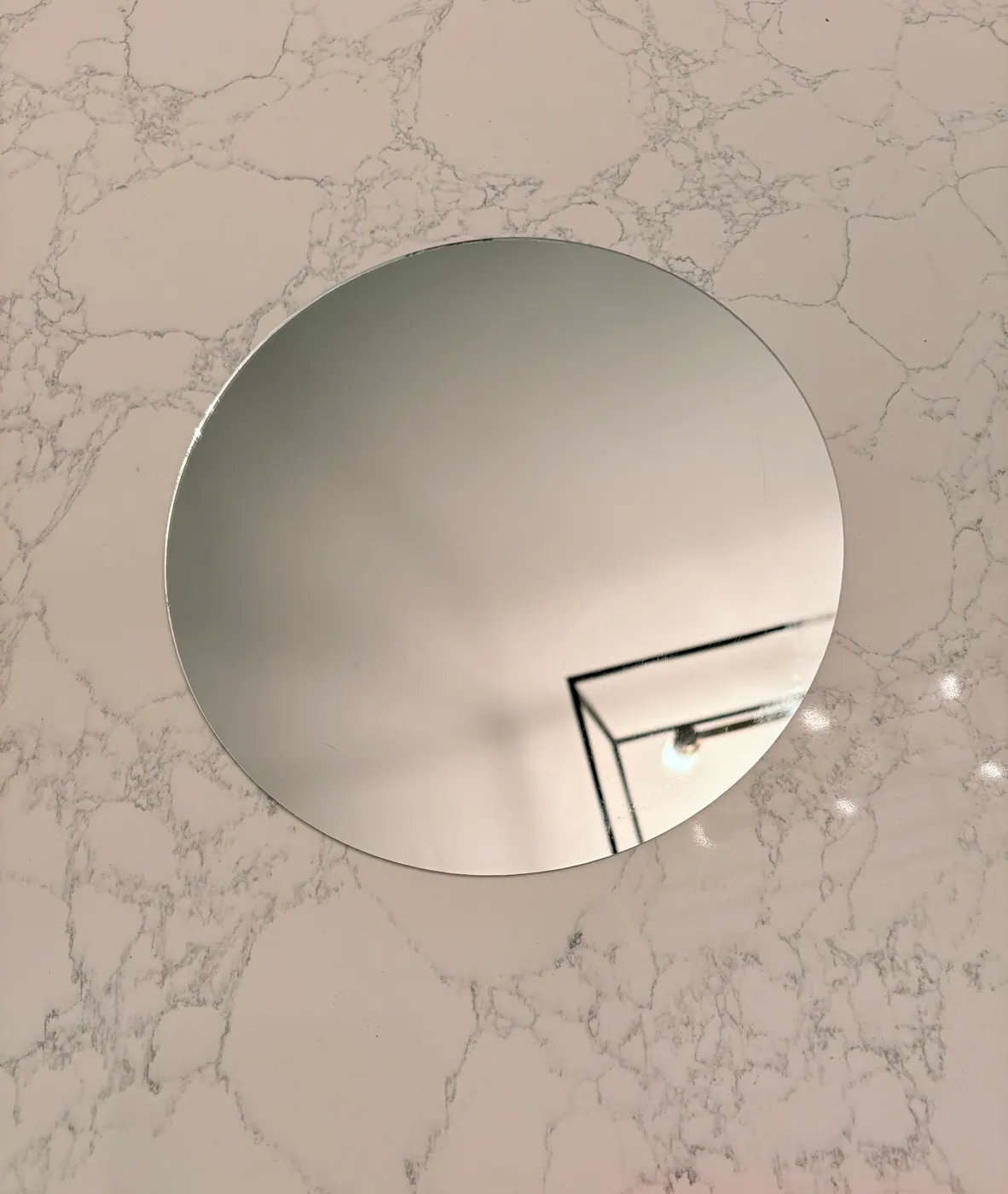 Round Mirror Tray rental example