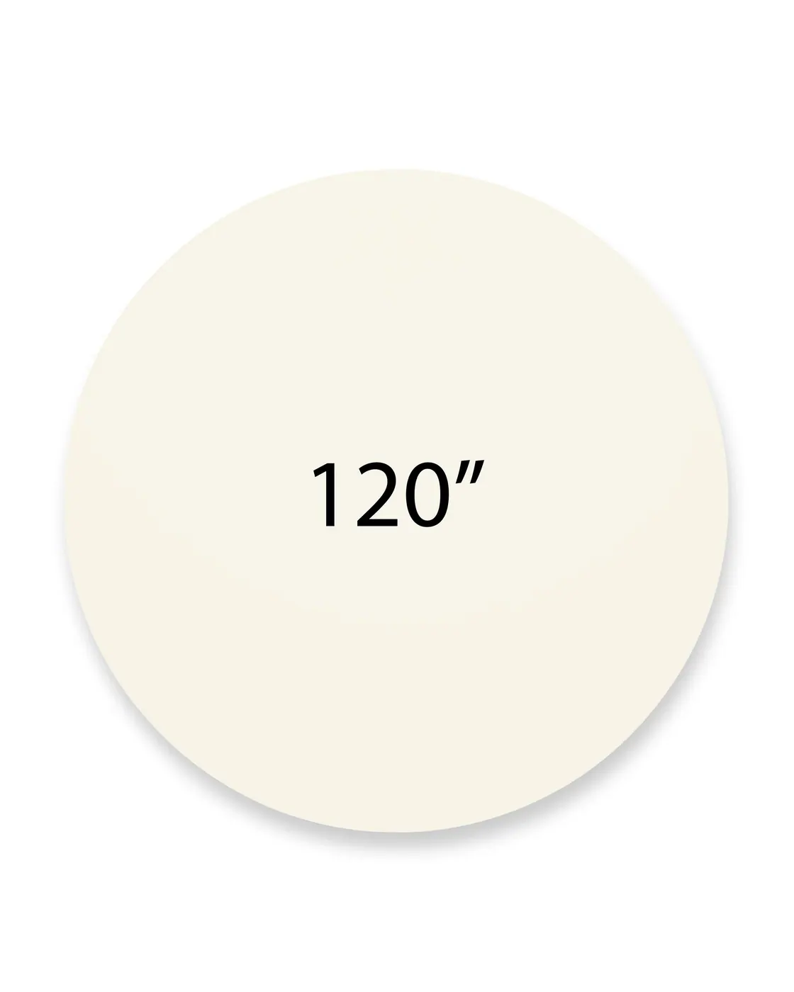 120-Inch White Round Tablecloth rental example